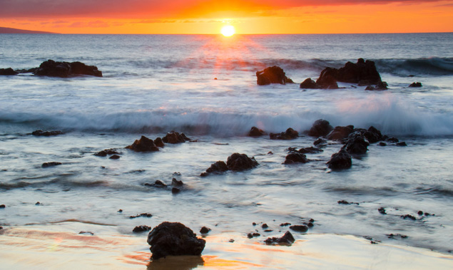 Sunset at Maui photo